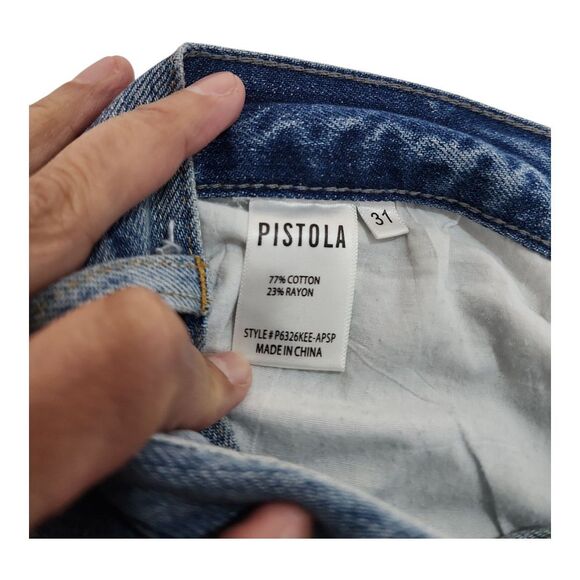 Pistola Cassie Super High Rise Straight Leg In April Showers Sz 31 Cotton blend - Picture 6 of 8